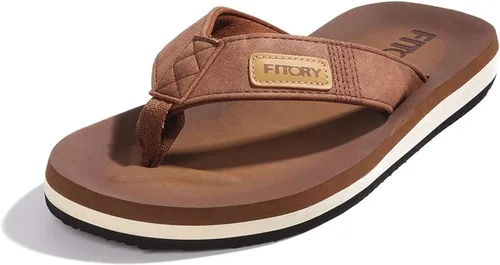 Vista 14 de Fitory - Sandalias de playa tipo flip-flops (de meter) para hombre, zapatillas cómodas Negro 2