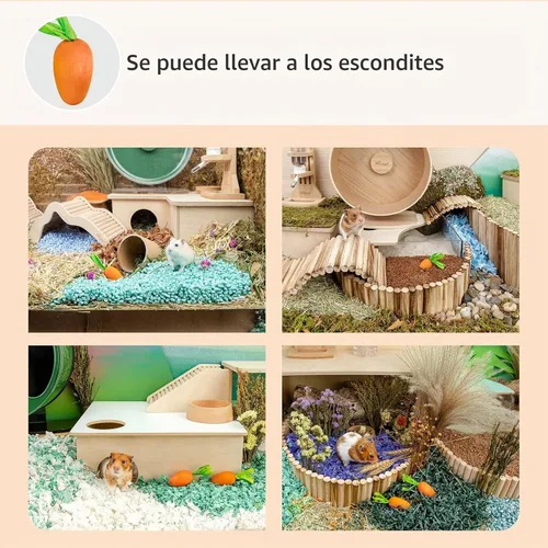 Vista 3 de Niteangel Juguetes masticables y decorativos para hámster: paquete de 6