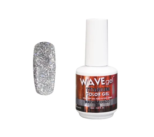 Vista 10 de WAVEGEL - Esmalte de uñas en gel con purpurina, colección Titanio, #28 Twinkle Pink I 0.5 onzas
