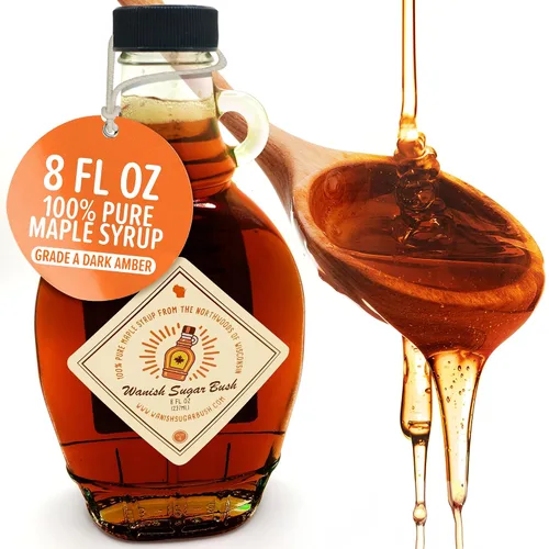Vista 10 de Wanish Sugar Bush Jarabe de arce 100% puro De Northwoods of Wisconsin 32 oz – Cuarto de galón