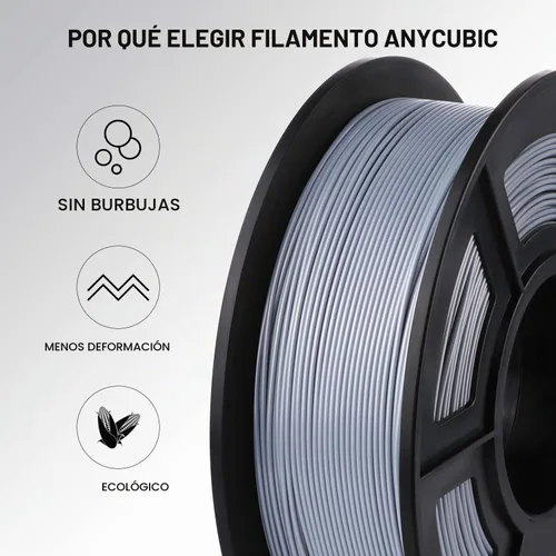 Vista 5 de ANYCUBIC - Filamento PLA para impresora 3D de 1.75 mm (1/16 pulgadas), RFID, precisión dimensional de +/- 0.02 mm, bobina de 2.2 libras), color 0.2