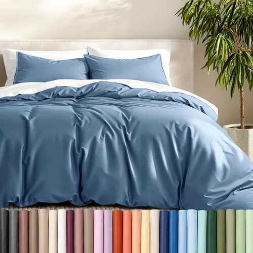 Vista 59 de Bare Home - Funda de edredón de ropa de cama extra larga - Colección premium de 1800 hilos súper suave - Funda de edredón ligera y fresca - Ropa