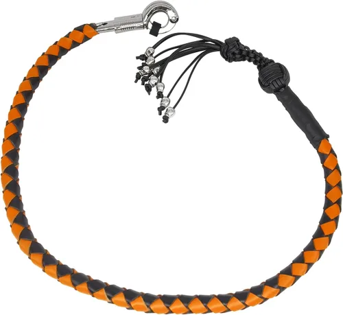 Vista 6 de Biker Whip - Látigo para motocicleta de 36 pulgadas, accesorios de manillar para motocicleta, látigos trenzados de cuero genuino para motocicletas