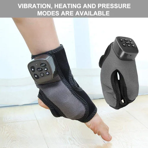 Vista 3 de ZJchao Masajeador eléctrico de tobillo y pies, máquina de masaje de pies, ajustes de varios niveles, calefacción por vibración, masaje, alivio