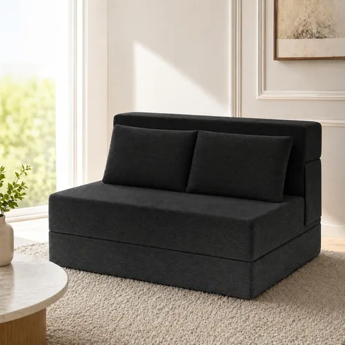 Vista 17 de Sofá Cama Plegable con Colchón, Sofá Cama Plegable con Funda para Silla de Cama con Almohada para Sala de Estar Oficina en Casa