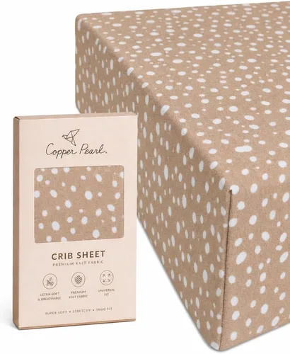 Vista 107 de Copper Pearl: Sábanas de punto prémium para cuna de bebé para niños y niñas, transpirables y suaves, sábanas ajustables para colchones estándar