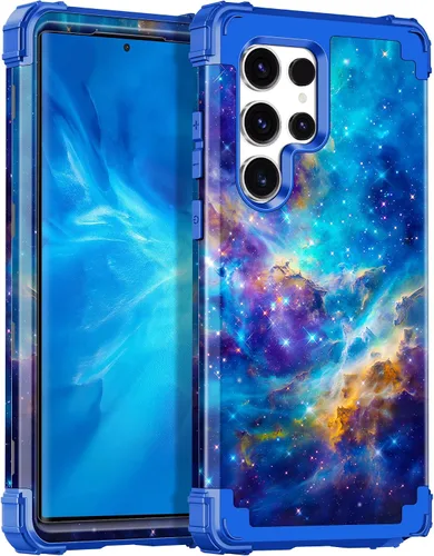 Vista 140 de Casetego Funda para Galaxy A16 5G, que brilla en la oscuridad, tres capas, resistente, a prueba de golpes, protección completa, policarbonato duro