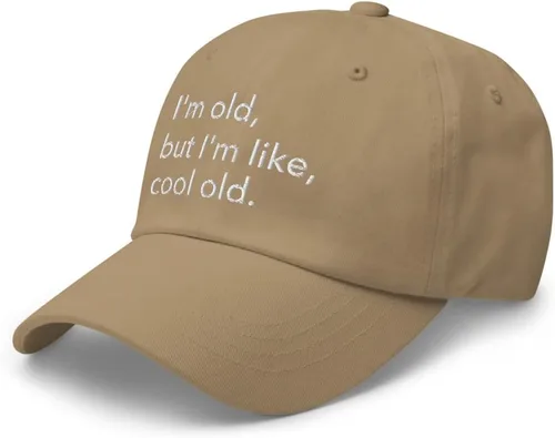 Vista 3 de Gorra ajustable con texto en inglés "I Old But I'm Like Cool Old Dad", ajuste relajado, no estructurado, divertida broma de regalo