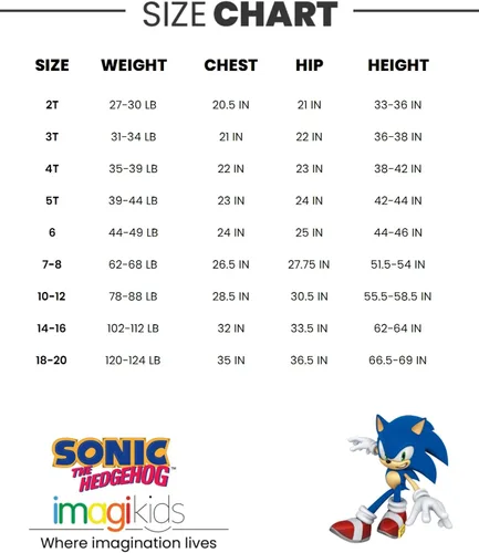 Vista 6 de SEGA Sonic the Hedgehog Tails Knuckles - Sudadera con capucha para niños pequeños y grandes