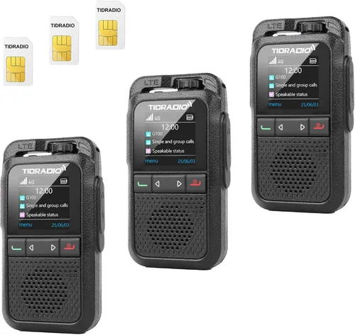 Vista 15 de TIDRADIO TD-G100 Rapid Unlimited Range 4G LTE PoC Walkie Talkies de largo alcance con tarjetas SIM, radios bidireccionales de 5000 millas a nivel