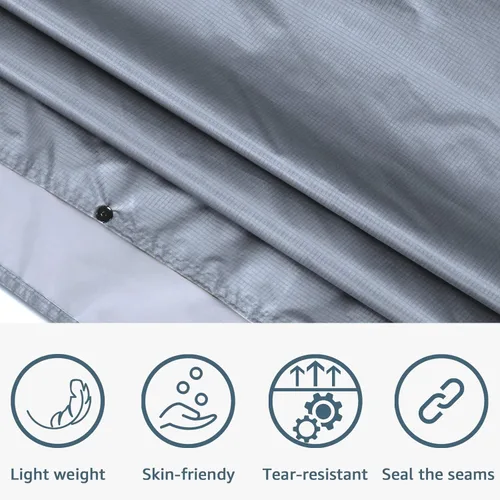 Vista 7 de Anyoo Poncho de lluvia impermeable ligero reutilizable senderismo chaqueta con capucha para actividades al aire libre