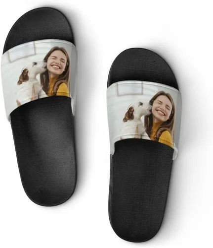 Vista 8 de Generic Pantuflas personalizadas con foto y texto, sandalias cómodas para baño, ducha, sandalias informales, sandalias personalizadas para hombres