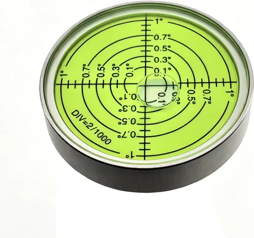 Vista 11 de 6'/0.079 in Punto de alta precisión Nivel Universal Burbuja Metal Bubble Water Leveler Cross Gauge Pequeño Hogar (negro verde)