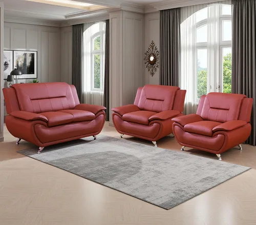 Vista 27 de Sofás de cuero, juego de sofás de sala, sofá para dormitorio, apartamento, juegos de muebles de sala de estar de cuero