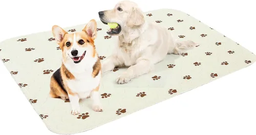 Vista 24 de PUPTECK Almohadillas lavables para orina para perros – Almohadillas impermeables reutilizables de entrenamiento para cachorros – Tapete de parto