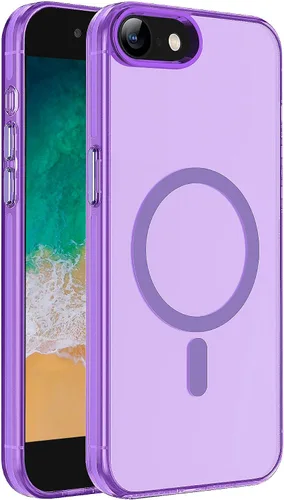 Vista 20 de S. Tedazo Funda magnética para iPhone 7/8 Plus (5.5 pulgadas) compatible con MagSafe, [no amarillenta] delgada, a prueba de golpes, funda para Negro
