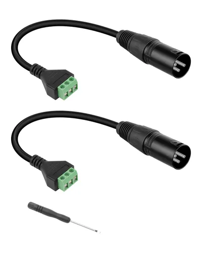 Vista 9 de GELRHONR Paquete de 2 cables convertidores XLR hembra a 3 pines sin soldadura de 11.8 in, para micrófono de estudio, altavoces, grabación en vivo