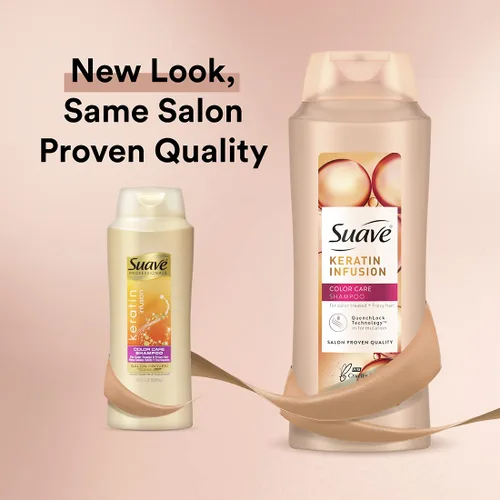 Vista 2 de Suave Professionals - Champú para el cuidado del color para el cabello tratado con color, infusión de queratina, champú protector de color, 28 onzas