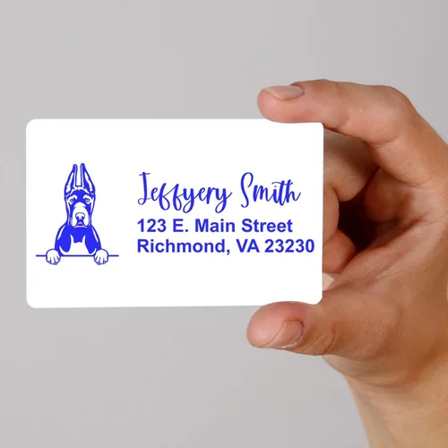 Vista 114 de American Bulldog Stamp Duo, Custom Return Address for Dog Lovers, Personalized Mail Mark for Letters and Cards