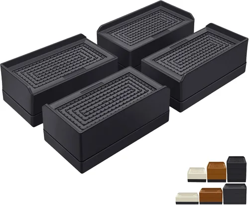 Vista 11 de ANNKUT Elevadores de Cama de 1.5 pulgadas, Bloques Elevadores Cuadrados Ajustables para Cama, Sofá, Mesa y Elevación de Sofá, Soporte de Trabajo