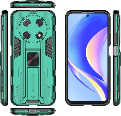 Vista 9 de Pzwoxukhov Funda para Huawei Nova Y90 CTR-LX2 / Enjoy 50 Pro CTR-AL00, funda protectora con función de atracción magnética, color negro