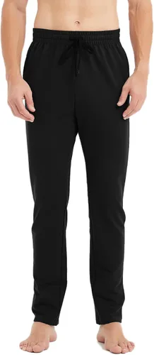 Vista 2 de Idtswch Pantalones deportivos altos a rayas para hombre, 34363840, con bolsillos