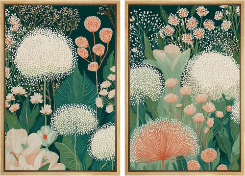 Vista 39 de MUDECOR Lienzo enmarcado para pared, bosque brumoso, reflejos, paisaje tranquilo, ilustraciones modernas, arte decorativo, bohemio, tranquilo/zen