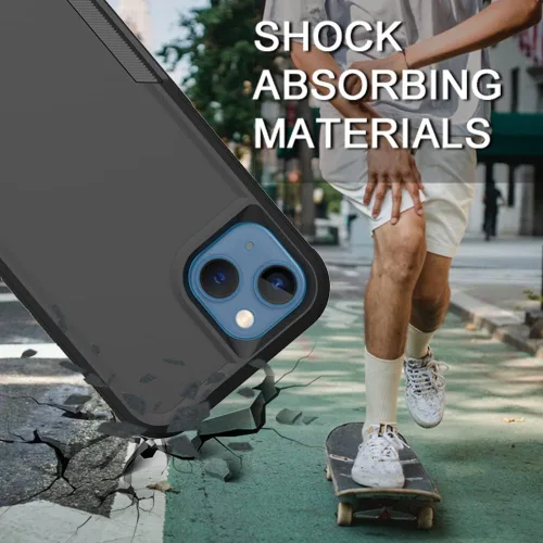 Vista 5 de Designed for iPhone 14 & Apple iPhone 13 Cases,Heavy-Duty Tough Rugged Lightweight Slim Shockproof Protective Men Women Phone Case Cover for iPhone