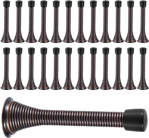 Vista 19 de KISEER - Paquete de 12 topes de puerta de resorte de 3 1/4 pulgadas, tapón de puerta de resorte flexible resistente con puntas de parachoques