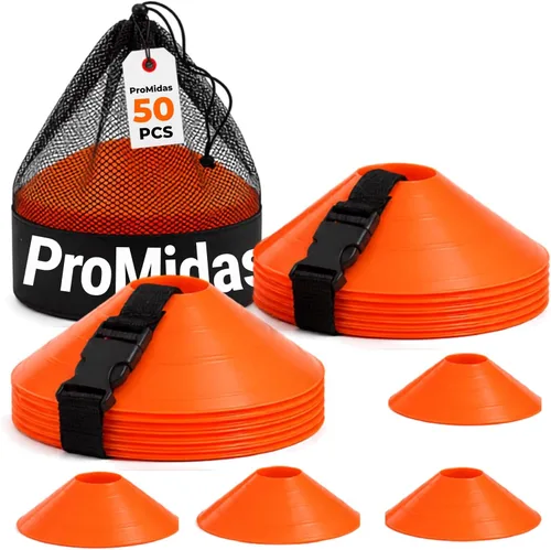 Vista 8 de Disc Soccer Cones for Training Kids - 25/50/100/200 Small Plastic Cones for Sports Training - Flexible Conos for Soccer Practice Equipment