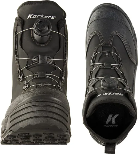 Vista 7 de Korkers Devil's Canyon Wading Botas - atléticas y guantes, incluye fieltro intercambiable y suelas Kling-On