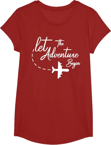 Vista 81 de Let The Adventure Begin - Camiseta inspiradora en modo de viaje en avión, Negro, S