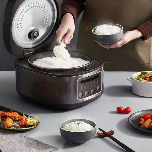 Vista 5 de Mini olla arrocera, 8 tazas crudas pequeñas, portátil de 4 litros para 1-3 personas, cocinar y cocinar al vapor verduras saludables, arroz adecuado