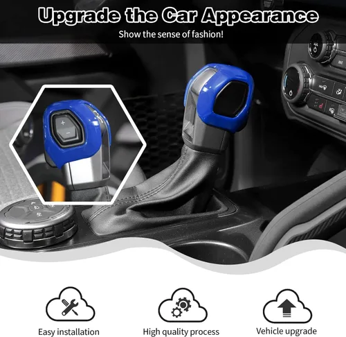 Vista 2 de Cubierta de perilla de palanca de cambios de consola central para Ford Bronco, decoración compatible con accesorios interiores de Ford Bronco 2021