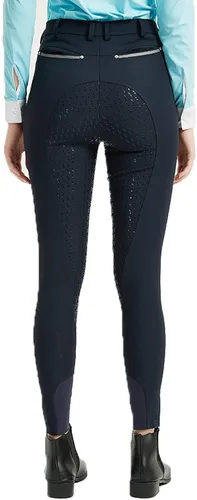 Vista 5 de FunRiding Pantalones de montar a caballo con agarre de silicona para mujer Cintura media con visera delantera