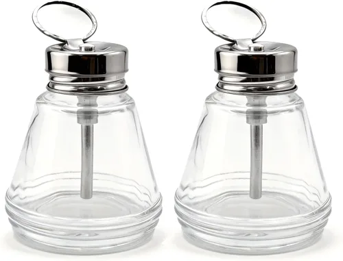 Vista 9 de 2 piezas de botella dispensadora de bombeo transparente de 6 oz / 180 ml con tapa de metal abatible, botella dispensadora de removedor de esmalte