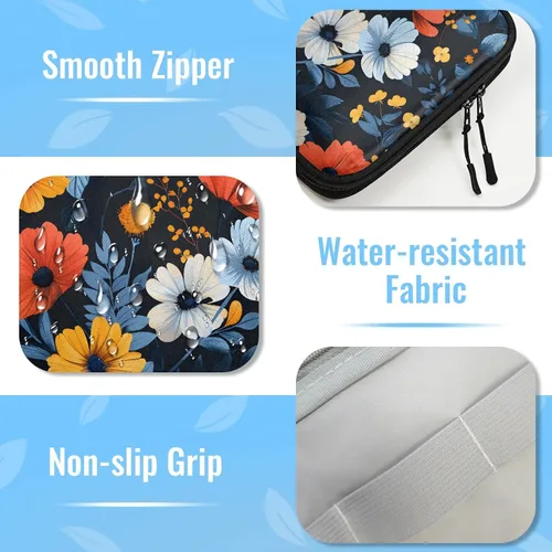 Vista 5 de Flowers Electronics - Funda organizadora de viaje, accesorios tecnológicos, bolsa de almacenamiento de cables para cables, cargador, teléfono, disco