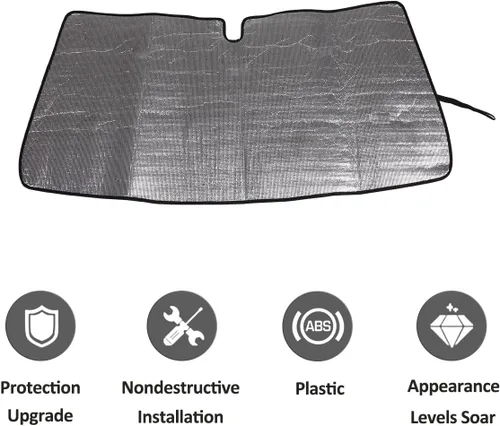 Vista 7 de Parasol para parabrisas de automóvil para Toyota Land Cruiser Prado FJ150, reflector de rayos UV plegable para ventana delantera y ventana completa
