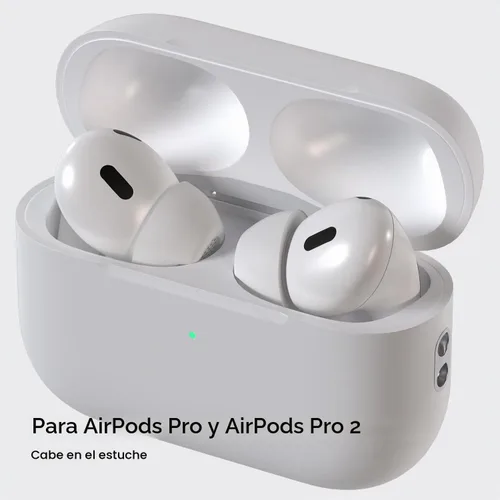 Vista 6 de AirFoams Pro Active Ultra V10.0 - Almohadillas de repuesto de espuma viscoelástica para AirPods Pro 1 y 2, protector de silicona flexible