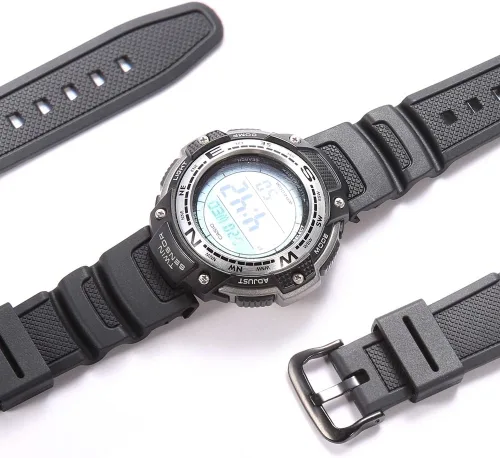Vista 6 de RCNZWQB Correa de reloj de repuesto de resina compatible con Casio SGW-100 SGW100 - Correa de goma impermeable para hombre