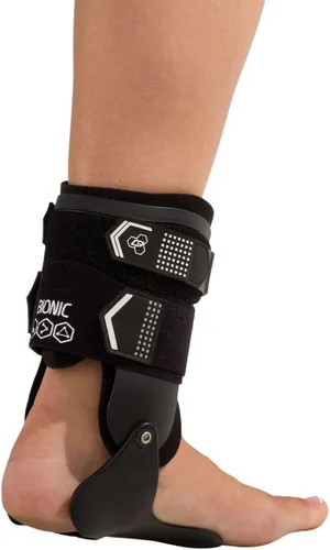Vista 3 de DonJoy Performance BIONIC - Tobillera de estribo, soporte máximo de tobillo medial/lateral, soporte rígido de perfil bajo, ajustable, inmovilización