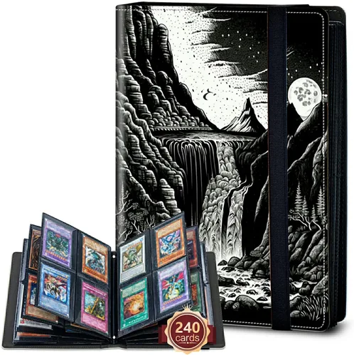 Vista 32 de Rossy Carpeta de tarjetas con 4 bolsillos, carpeta de tarjetas intercambiables, álbum de colección de tarjetas, para 160 tarjetas, carpeta
