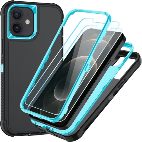 Vista 8 de SunStory Funda compatible con iPhone 11 con protector de pantalla HD, 3 capas de alta resistencia de cuerpo completo, funda protectora híbrida 3