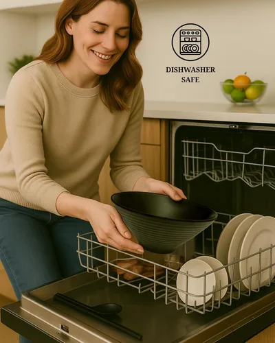 Vista 8 de APEX S.K. 4 juegos (12 piezas) de 57 onzas grandes de fideos japoneses para sopa de fideos de ramen japonés de melamina con cuchara a juego