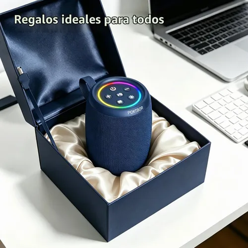 Vista 7 de Altavoz Bluetooth, altavoz inalámbrico portátil con sonido fuerte estéreo, BT5.3, IPX5 impermeable, emparejamiento TWS, para fiestas en casa al aire