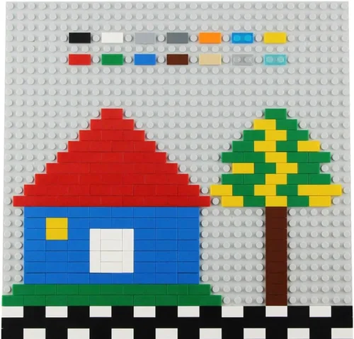 Vista 4 de 700 Piezas de Ladrillos Planos Multicolores 1×2, Bloques de Construcción a Granel para Superficies Lisas de Pared y Piso, Accesorios de Juguete