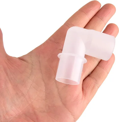 Vista 3 de IMPRESA Conector de codo de plástico compatible con ResMed AirSense/AirCurve/AirStart 10 y AirSense 10 piezas, 2 unidades de flujo sin enredos