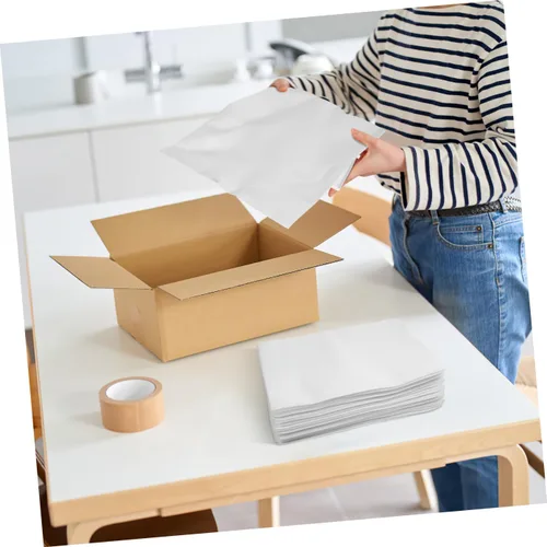 Vista 5 de STOBOK 100 Uds. Sobres de burbujas acolchados sobres de placas de relleno de algodón Embalaje de papel de embalaje suministros para bolsas de envío