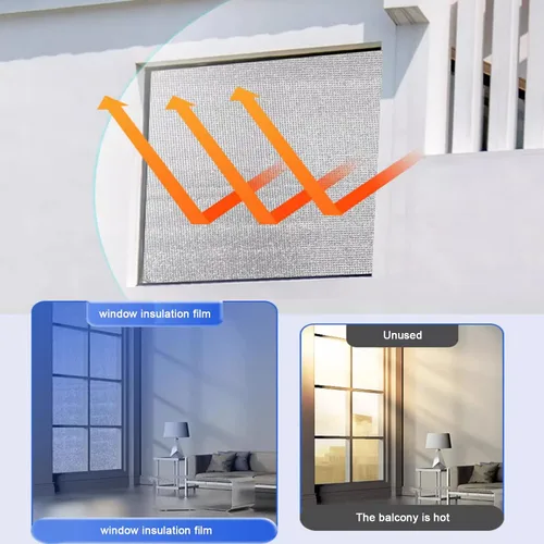Vista 4 de Película de vidrio opaca total para habitación, protector de aislamiento térmico de papel de aluminio, control de calor, tinte anti UV, película