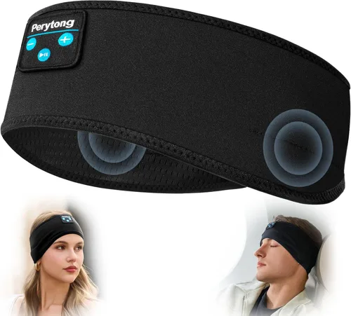 Vista 12 de Perytong: Audífonos para dormir de Bluetooth, diadema para dormir, ultra suave para durmientes laterales, regalos para dormir para hombres y mujeres